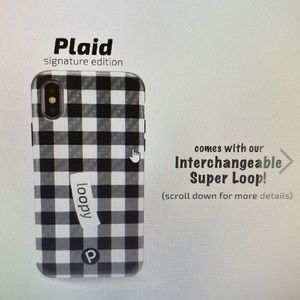 Loopy Case Buffalo Check Plaid Matte Edition iPhone XS righty